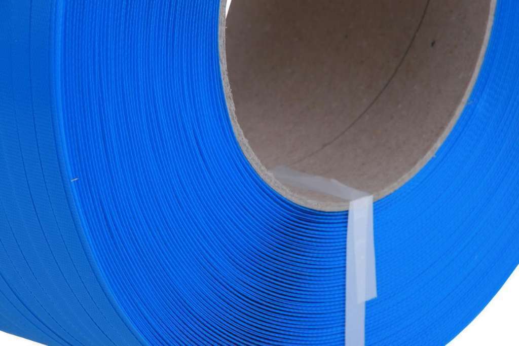 Afbeeldingen van Rol PP band 12mm / 3.000 meter 55mu blauw (kern 200mm)