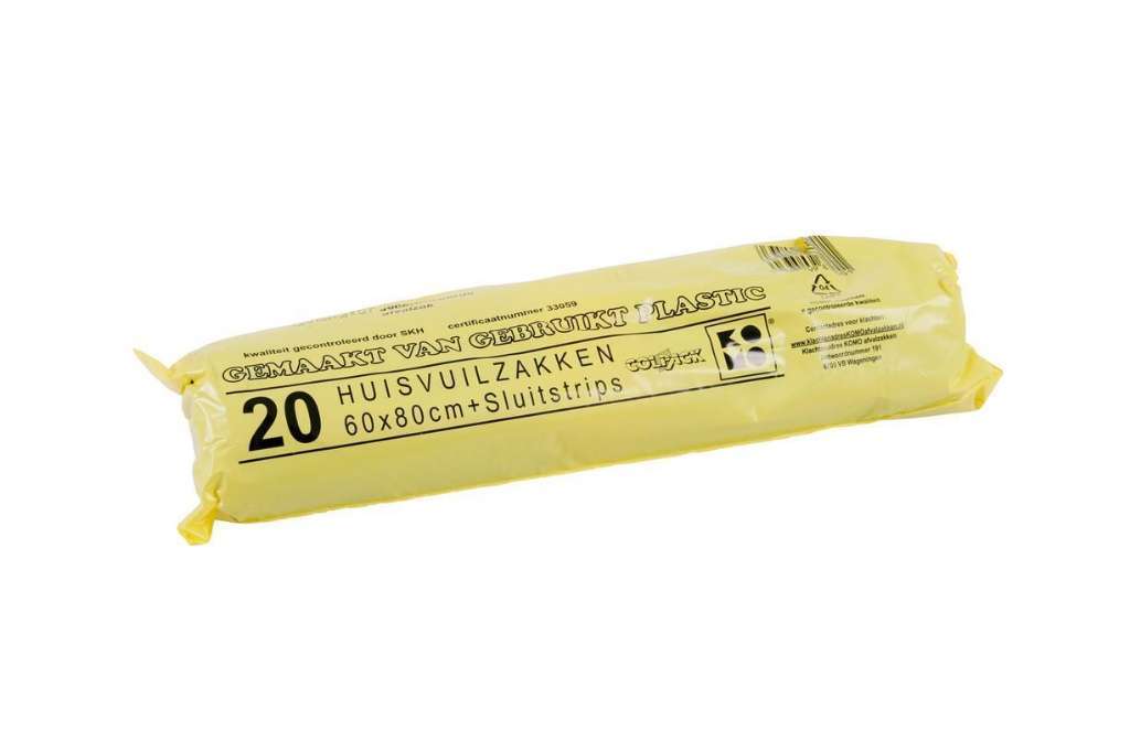 Afbeeldingen van Sets huisvuilzakken 60-80cm 50mu grijs KOMO