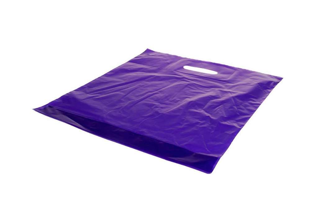 Afbeeldingen van Draagtassen 38x44+8cm MDPE 50mu paars