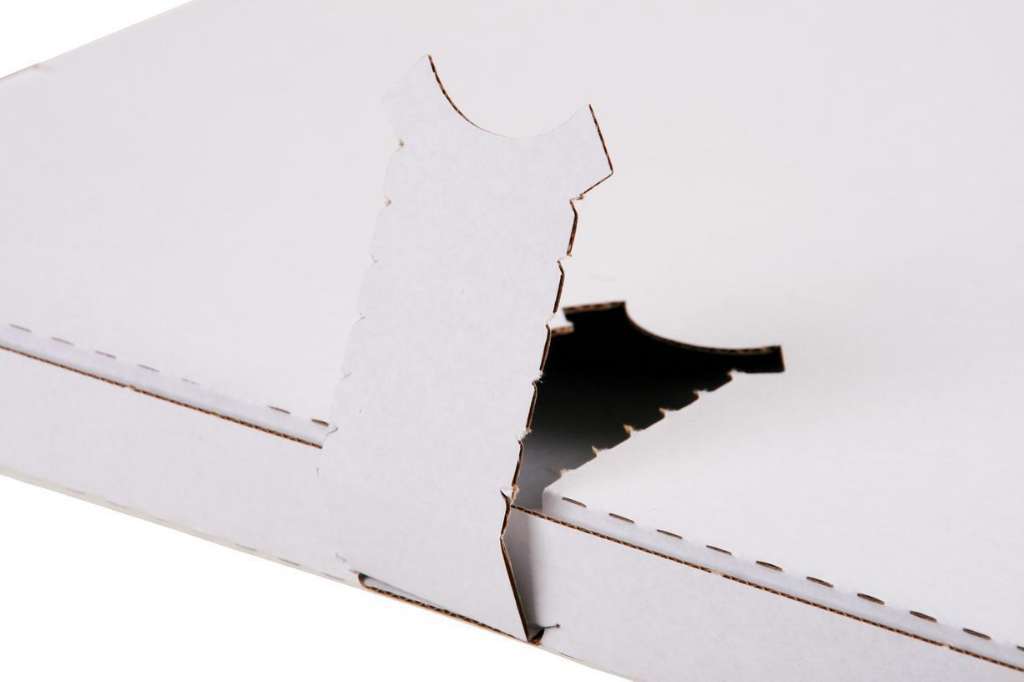 Afbeeldingen van Brievenbusdozen 220x160x27mm 1,5mm enkel golf wit (A5) "Bedrukt"