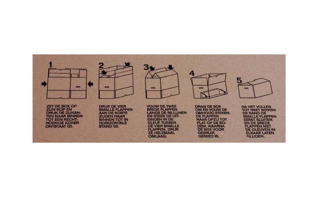 Afbeeldingen van Verhuisdoos model C 485x320x360mm 4mm enkel golf bruin