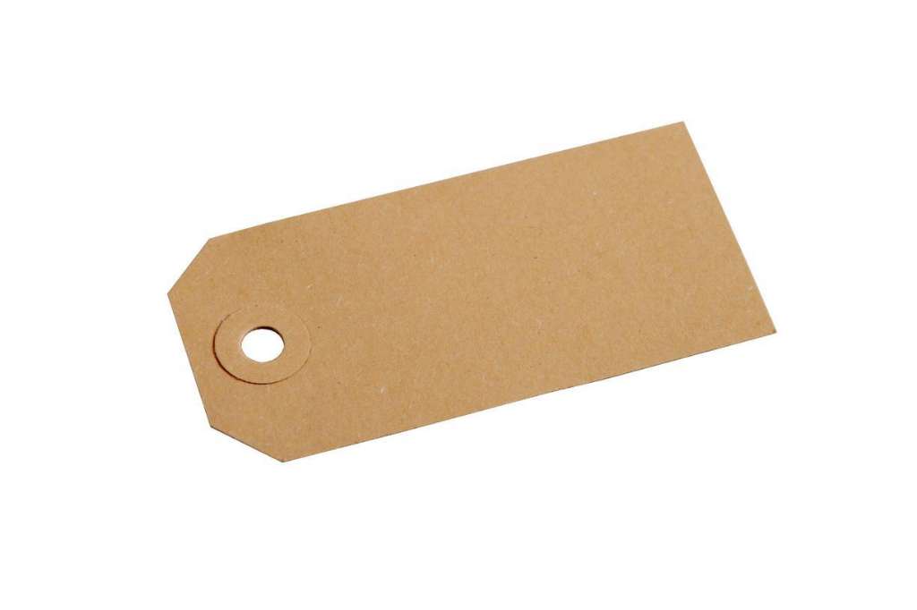 Afbeeldingen van Labels karton nr. 2 bruin 40 x 80mm